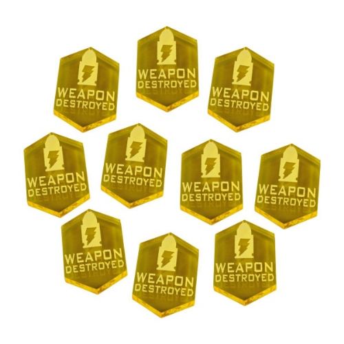 Weapon Destroyed Tokens for Star Wars: Legion, Transparent Yellow (10)
